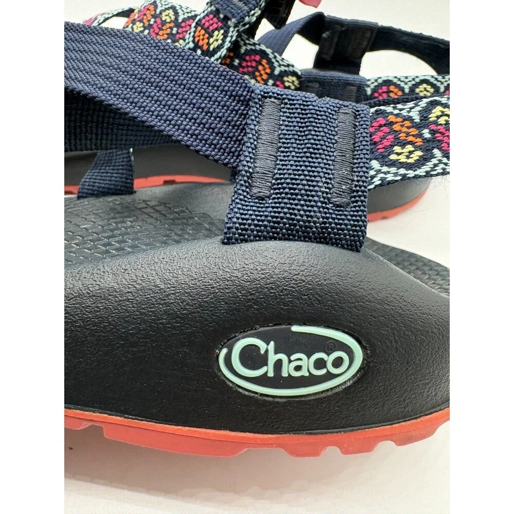 CHACO Women's 'Z/2 Classic Sandals Navy Pink Geometric Print Sz 6